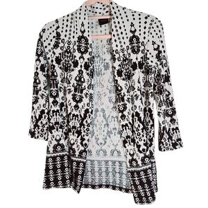 Black and White Patterned Cardigan